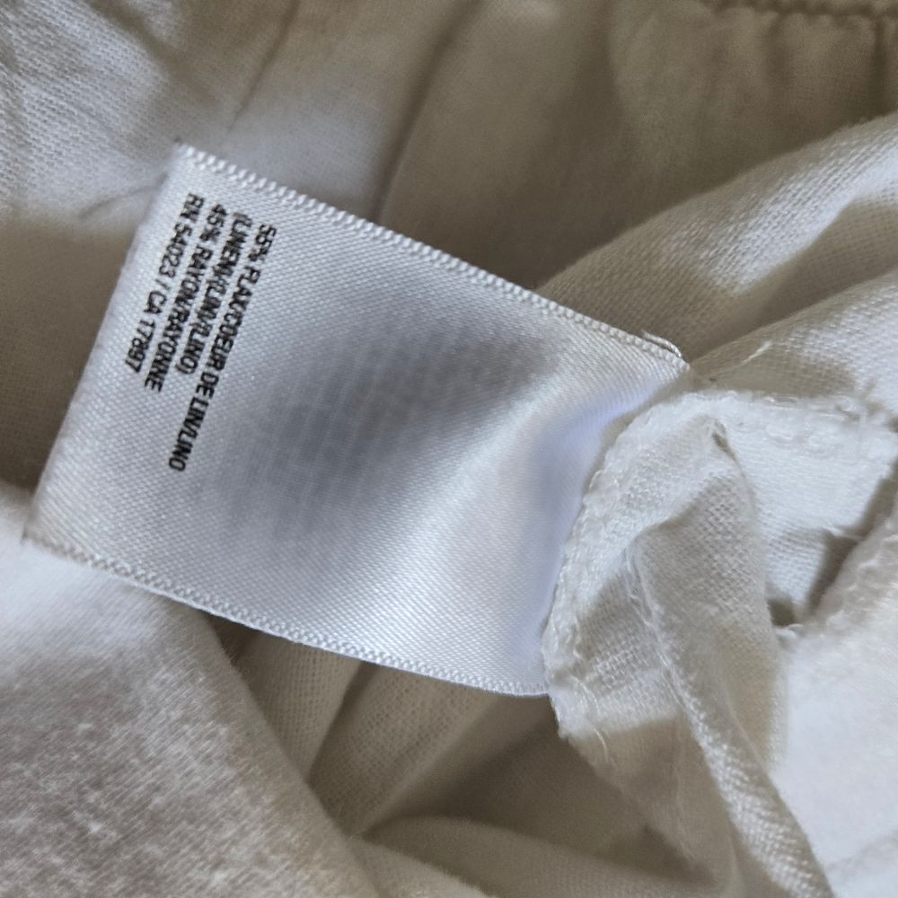 Old Navy Y2K White Linen Blend Foldover Lounge Pants - Picture 6 of 6